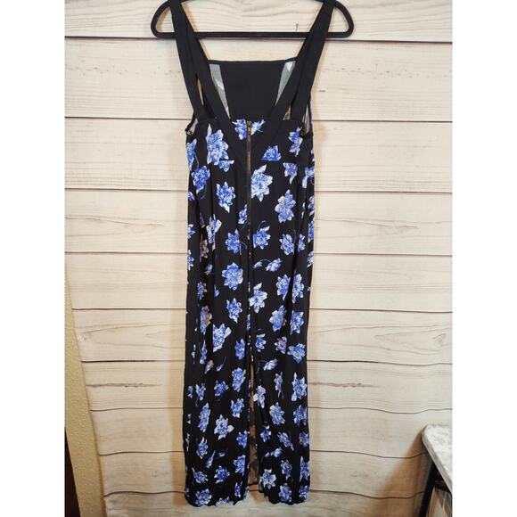 Made For Impulse Women's Black Sleeveless Floral‎ Rayon Maxi Dress Size L NWT - Picture 2 of 5